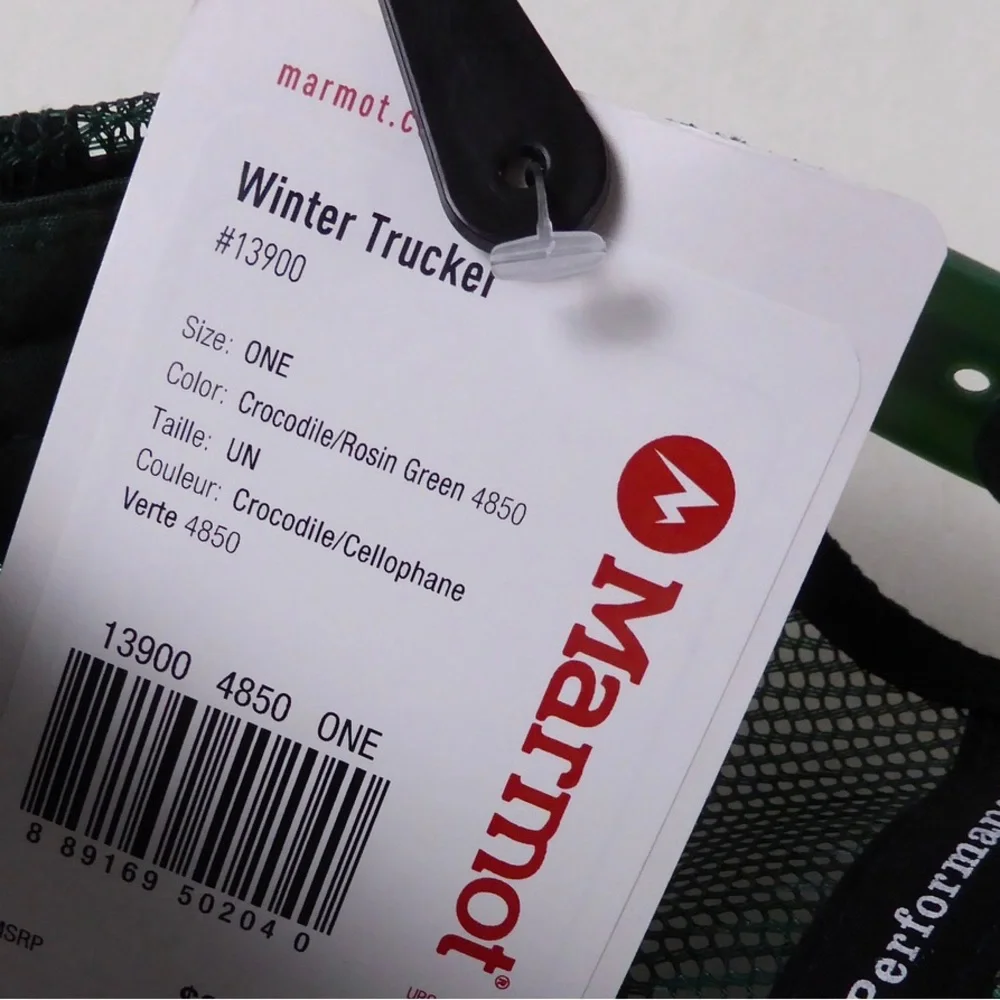 Marmot Quilted Winter Trucker Hat Mesh Cap NWT - Picture 7 of 7